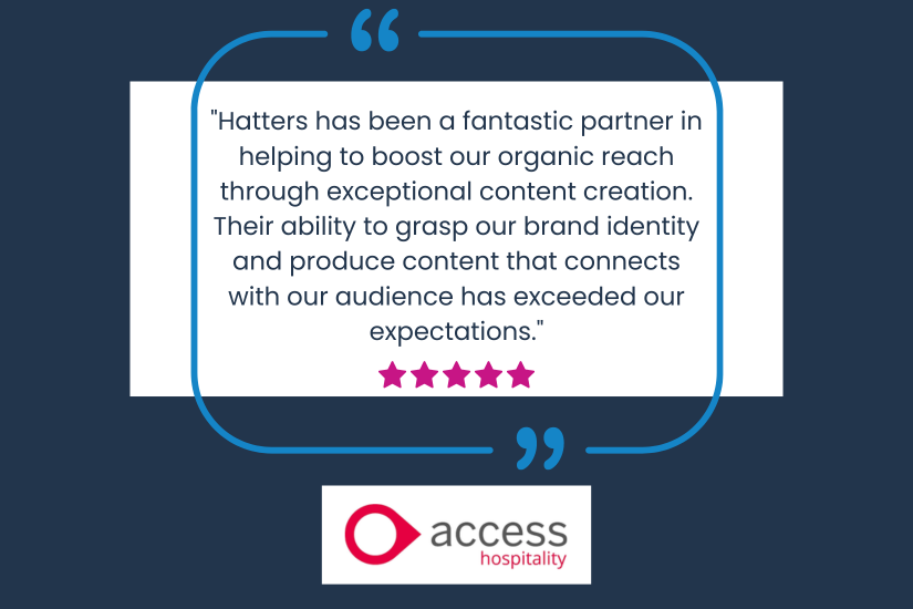 Access Hospitality Copywriting Testimonial