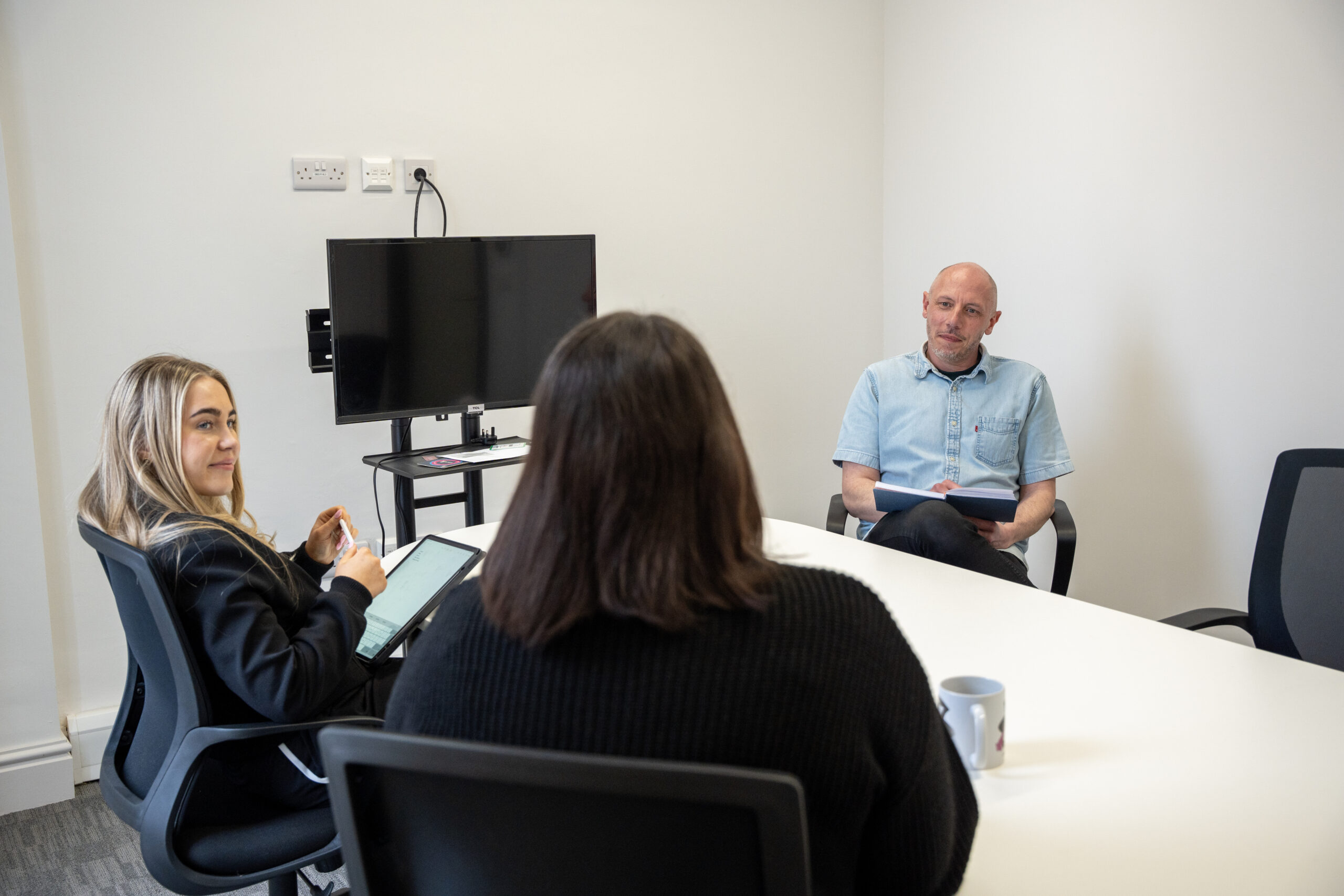 working with a client
